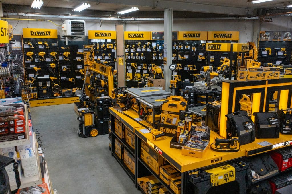 Magazijn met elektrisch gereedschap